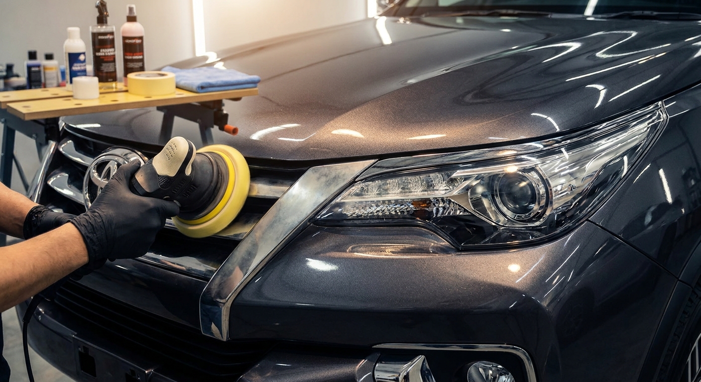 Headlamp restoration for Toyota Fortuner