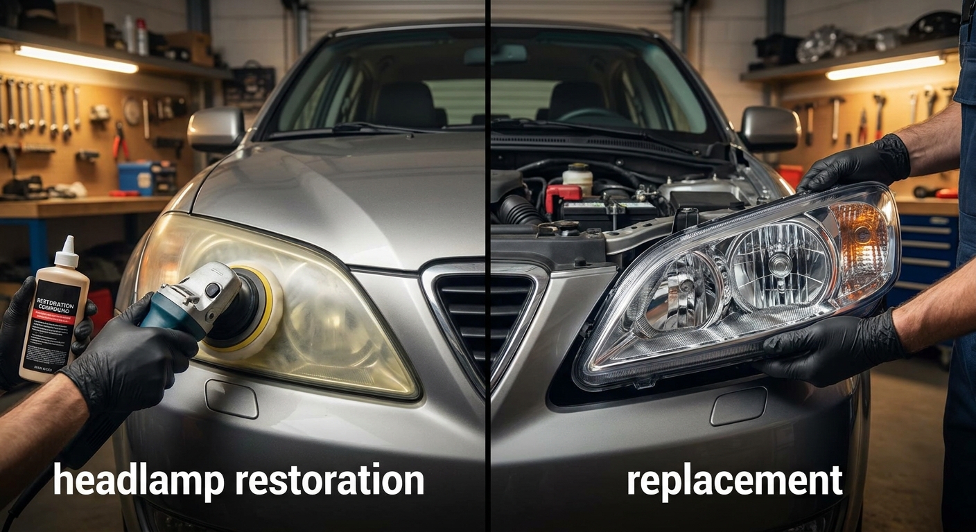 Headlamp restoration: when to restore vs replace