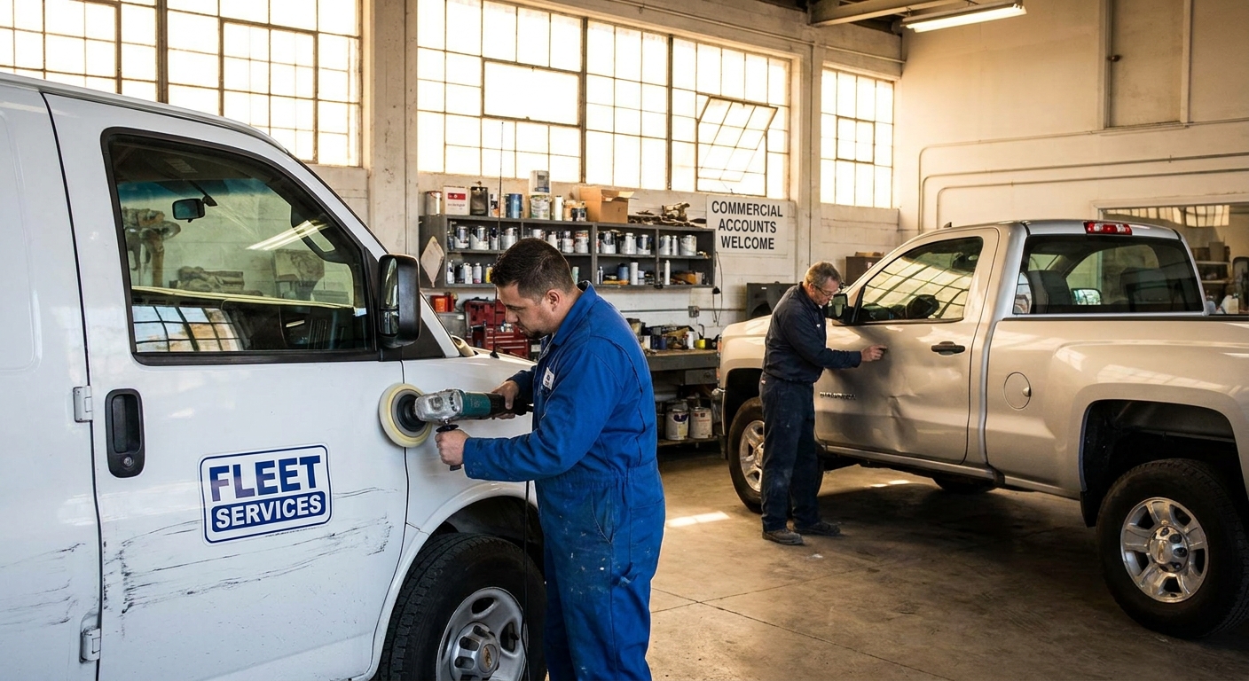Scratch and dent repair for small business fleet vehicles