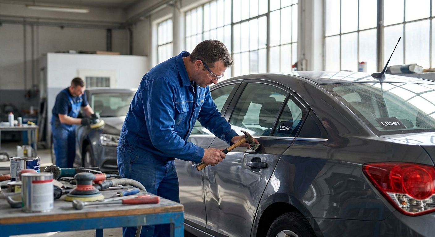 Panel beating and scratch repair for Uber and Bolt drivers