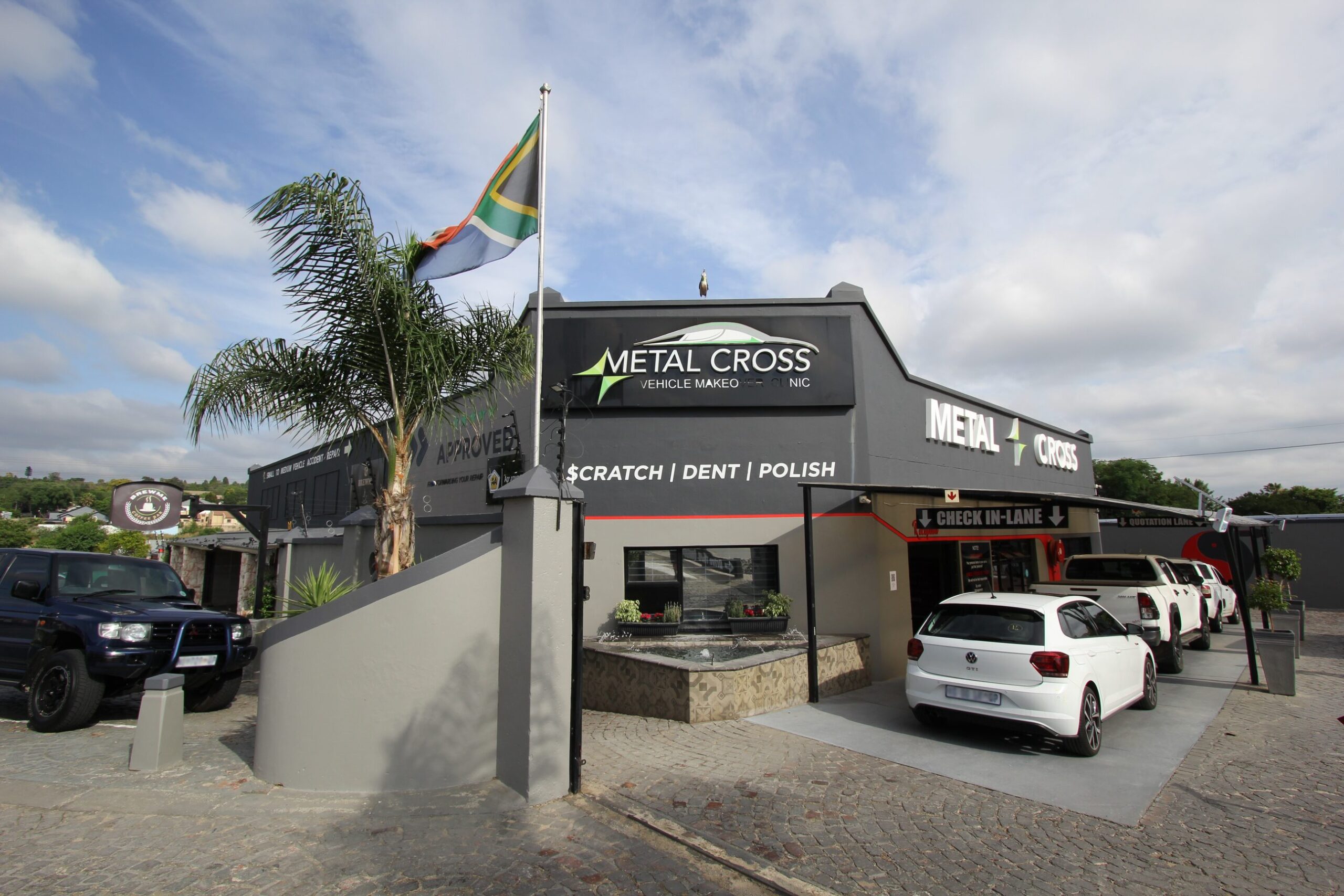 Metalcross Vehicle Makeover Clinic panel beater workshop near Fourways Mall, Johannesburg.